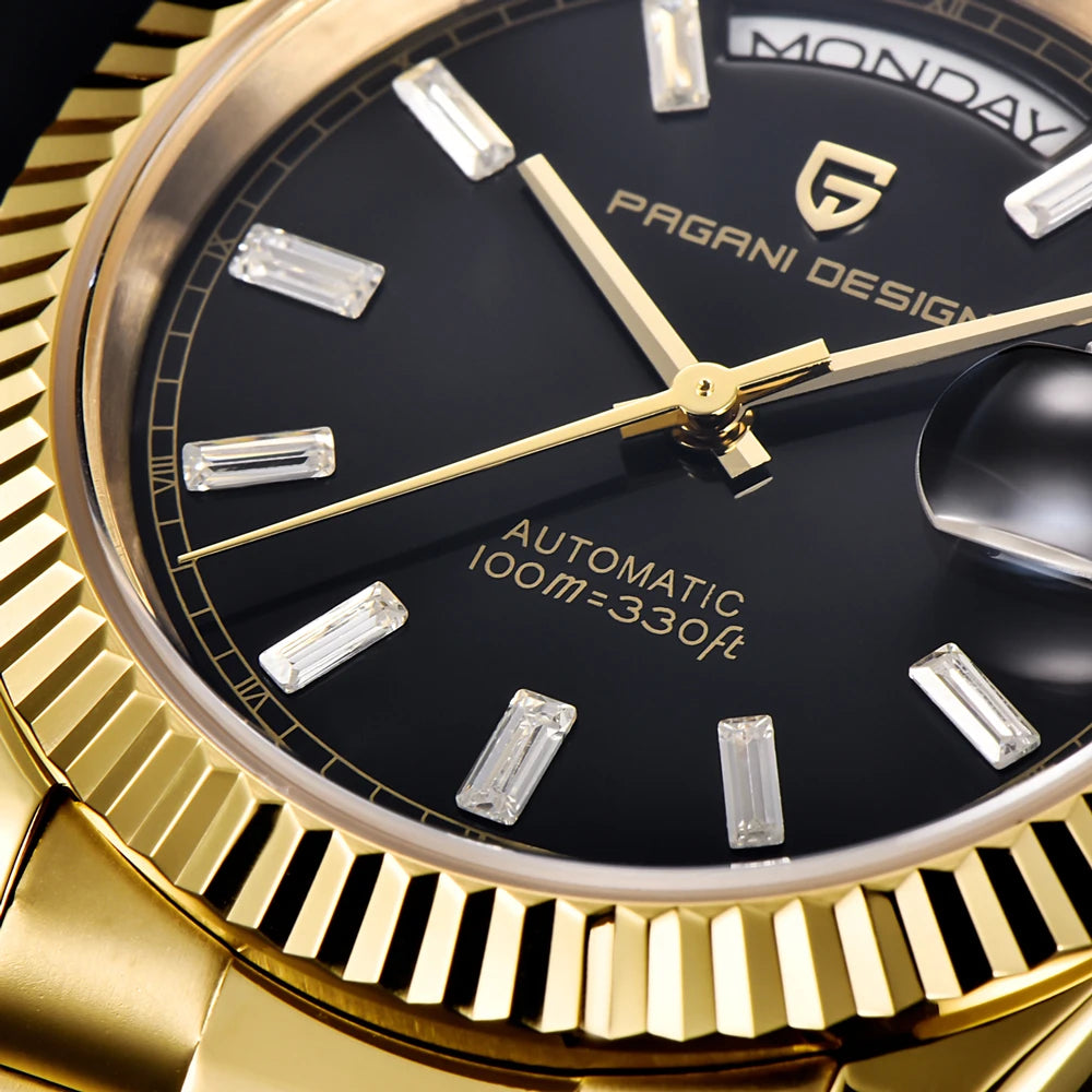 PAGANI DESIGN DD36 Gold Black Luxury Men's Mechanical Watches Automatic Watch For Men 2025 New AR Sapphire glass Wrist watch