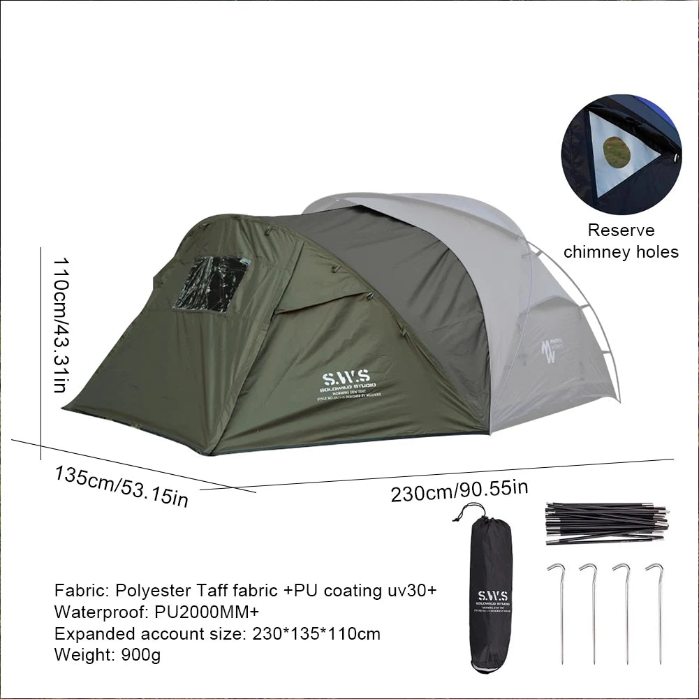 Outdoor Ultralight Camping Tent Single Layer Rainproof Sunshine-proof Tent Fishing Beach Sunshine Shelter 2 person tents
