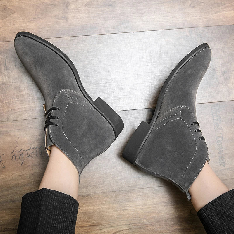 Golden Sapling Chelsea Boots Men's Retro Leather Shoes Casual Business Party Boot Men Leisure Formal Footwear Chaussures Hommes