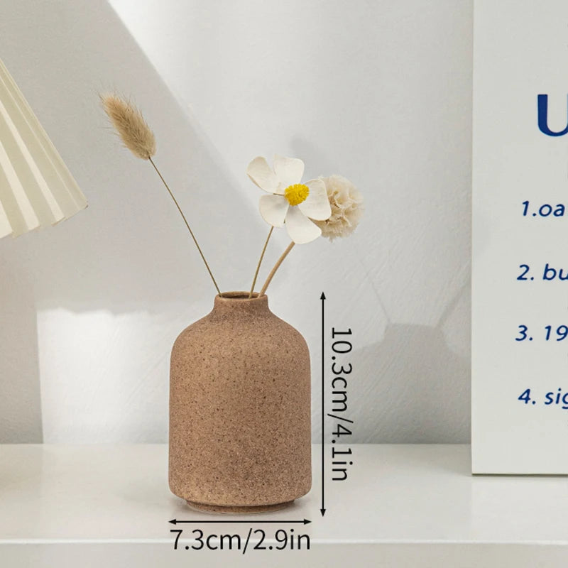 White Nordic Flower Vase Ceramic Vases Room Decor Modern Ceramic Flowers Bottle Plants Flower Pot Home Living Room Decoration