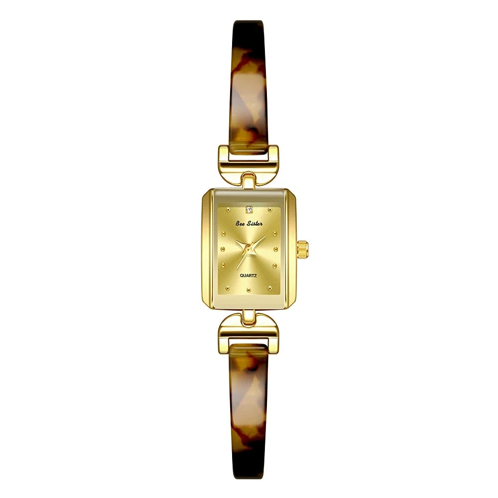 Luxury Women Watch Waterproof Fashion Advanced Temperament Tortoiseshell Amber Vintage Bracelet Quartz Watches For Woman