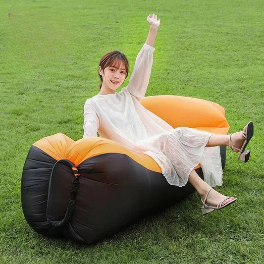 Trend Outdoor Products Fast Infaltable Air Sofa Bed Good Quality Sleeping Bag Inflatable Air Bag Lazy bag Beach Sofa 240*70cm.