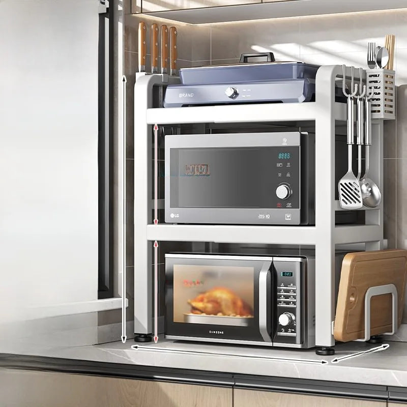 Kitchen Microwave Oven Ra Multi-Functional Home Countertop Rice Cooker Oven Storage Support Exble Organization elf