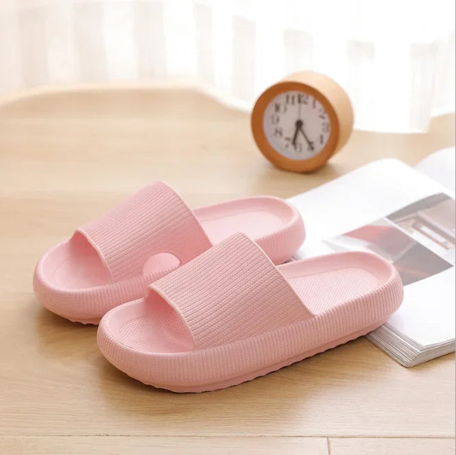 Women Eva Thick Platform Cloud Slippers Indoor Home Soft Sole Pillow Slides Sandals Woman 2025 Summer Non Slip Beach Flip Flops