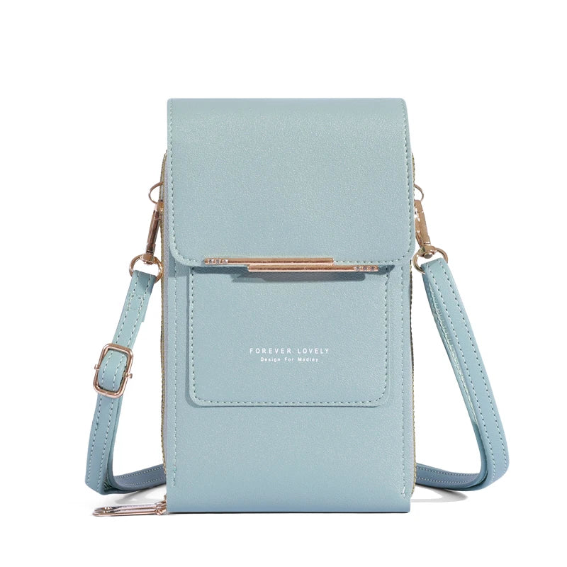 Women Bags Soft Leather Wallets Touch Screen Cell Phone Purse Crossbody Shoulder Strap HandbagFor Female Cheap Womens Bags