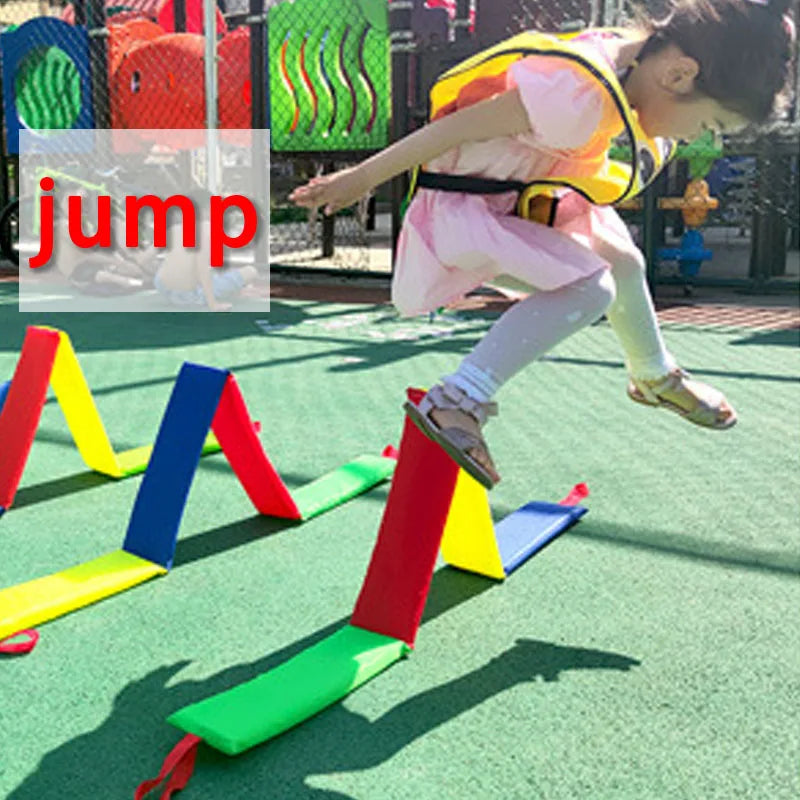 Folding Jumping  Lattice Hole Drill Hole Children's Outdoor Early Education Sports Exercise Props Indoor and Outdoor Fun Games