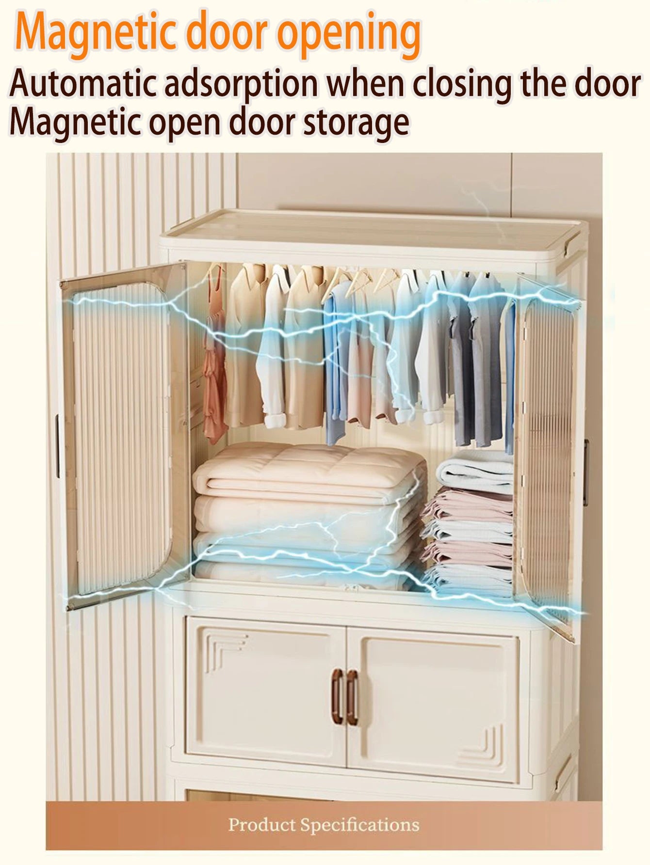 Multi-specification Large Capacity Wardrobe Foldable Easy Install Clothes Storage Cabinet  Organizer for Home