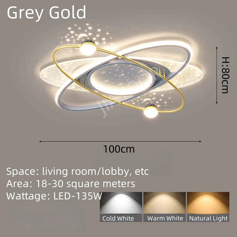 Modern LED Chandelier Light Luxury Starry Sky Home Decor Living Children's Room Bedroom Lamp Indoor Lighting Kids’ Pendant Light