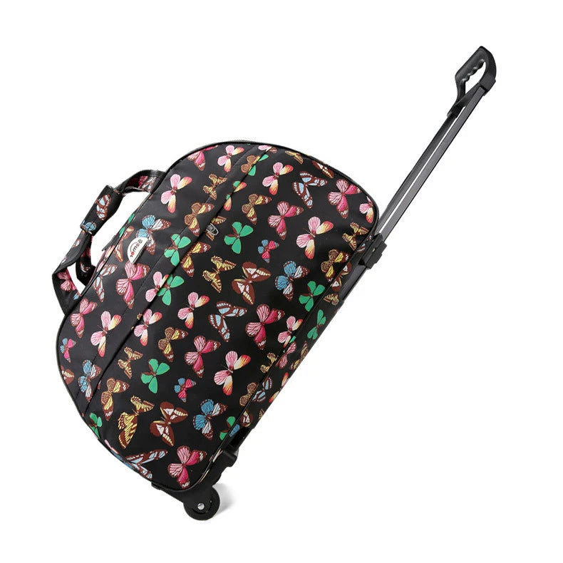 Large Capacity Travel Trolley Bags Women Men Wheeled Bag Oxford Waterproof Rolling Luggage Suitcase Travel Bag With Wheels