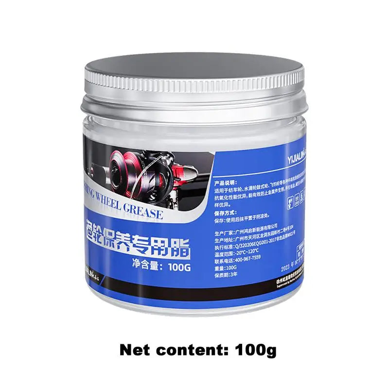 Fishing Reel Grease 100g Fishing Reel Oil Fishing Reel Cleaning Kit Fishing Reel Care Accessories for Teardrop Wheel Drum Wheel