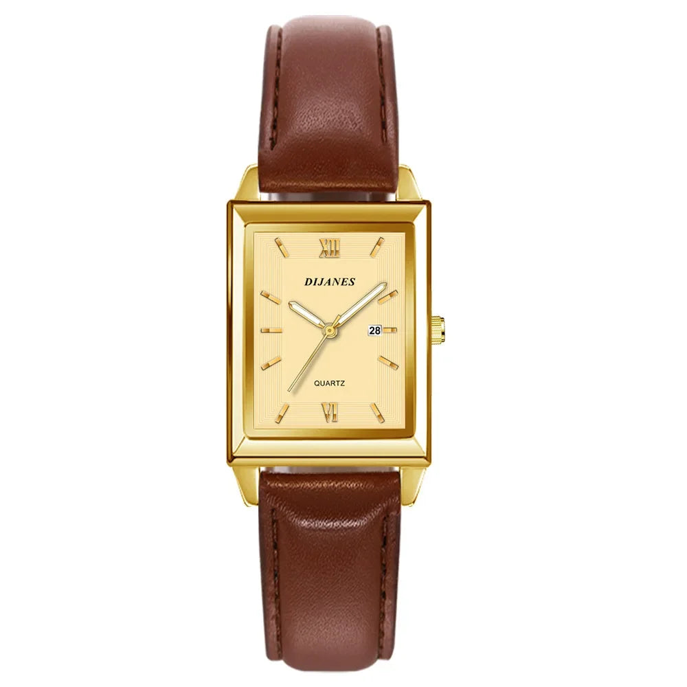 2023 Top Brand Luxury Watches for Men Fashion Quartz Wristwatch Square Gold Man Business Clock Mens Watches Relogio Masculino