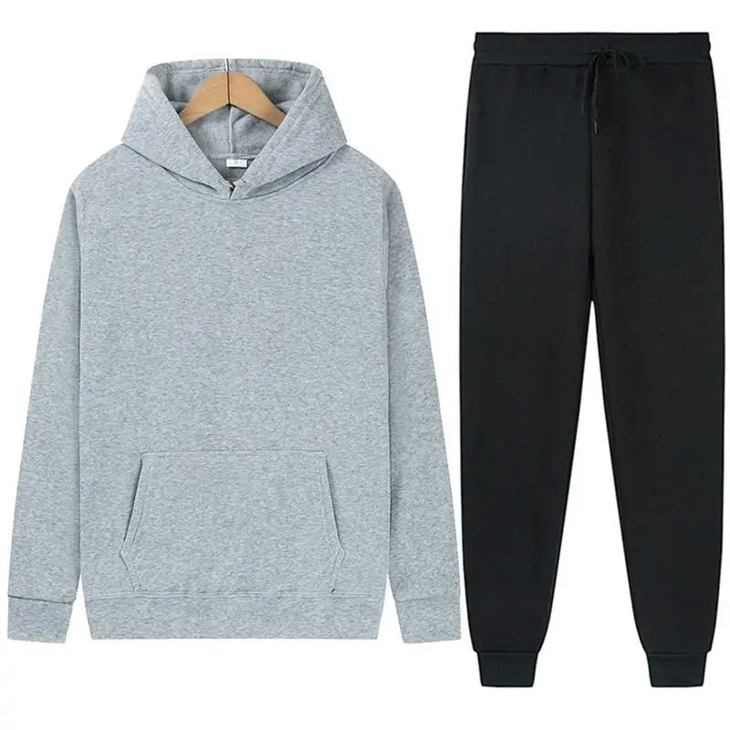Men's Hooded Sweatshirts and Men Pants Casual Men's Tracksuit Sportswear Autumn Winter Men Suit Men's Clothing Leisure Sets Male