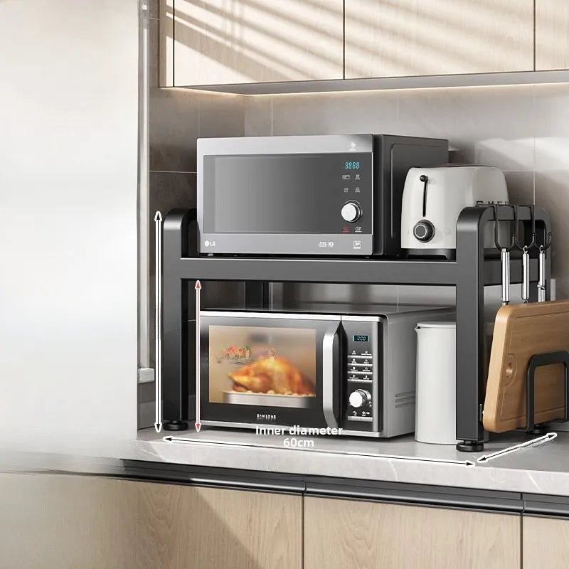 Kitchen Microwave Oven Ra Multi-Functional Home Countertop Rice Cooker Oven Storage Support Exble Organization elf