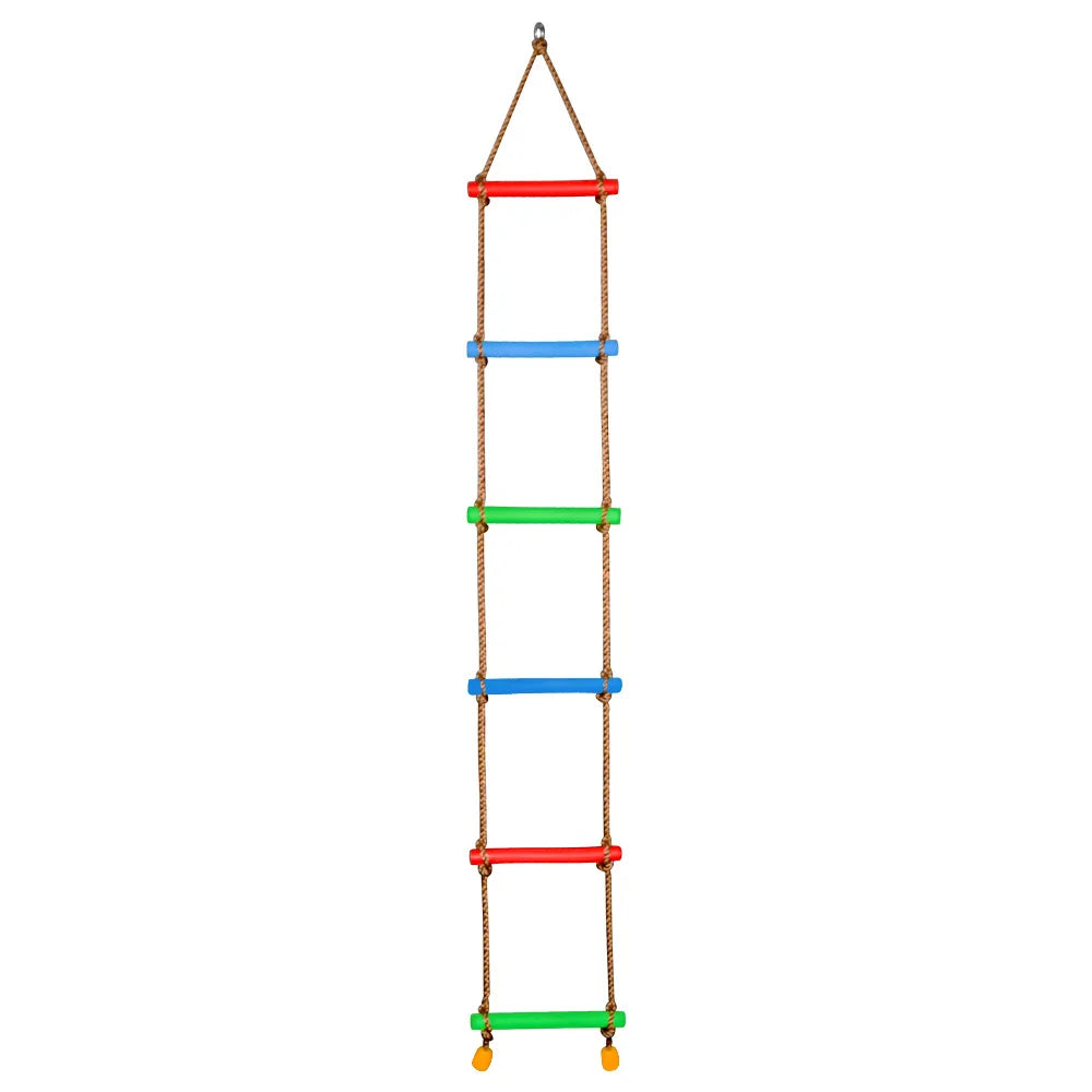 Kids Climbing Wooden Rope Ladder for Kids Wooden Swing Outdoor Game Toy 5-level Ladder Playground Indoor Kids Climbing Toys