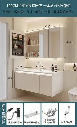 Washbasin Storage Bathroom Cabinets Mirror Wall Shelf Tool Drawer   Display Casa Arredo Room Furniture YY50BC