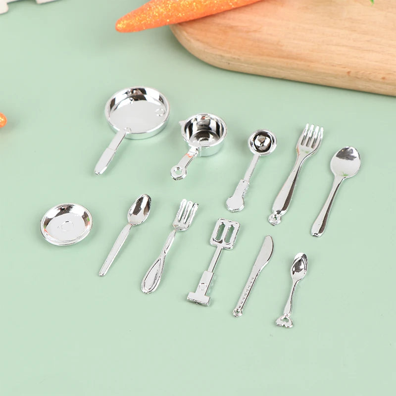 Mini Pot Boiler Pan With Lid Kettle Doll House Accessories Dollhouse Miniature Kitchen Utensil Cooking Ware Play Kitchen Toy