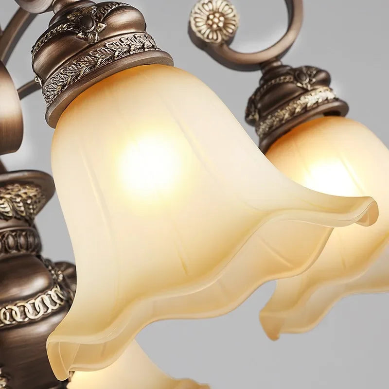 Home Decor Retro Luxury Chandeliers Classical LED Hanging Lamp for Villa Living Dining Room Indoor Lighting Suspension Luminaire