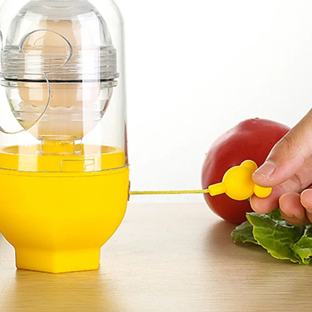 Hand Powered Golden Egg Maker Inside Mixer Kitchen Cooking Gadget Portable Egg Cooker Tool Egg Scrambler Shaker