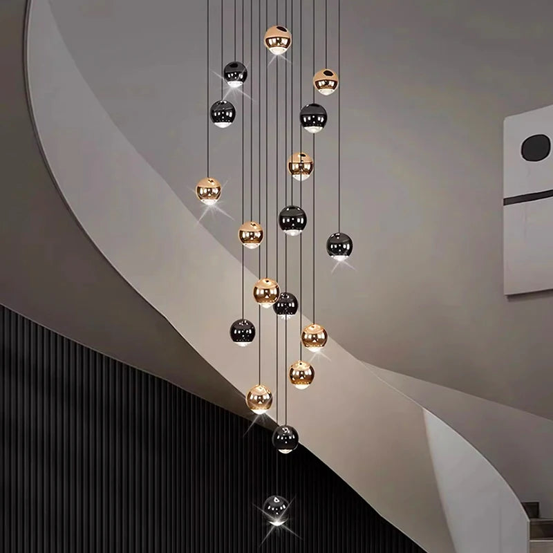Modern home decor led lights pendant light lamps forstaircase Chandeliers for living room hanging light indoor lighting