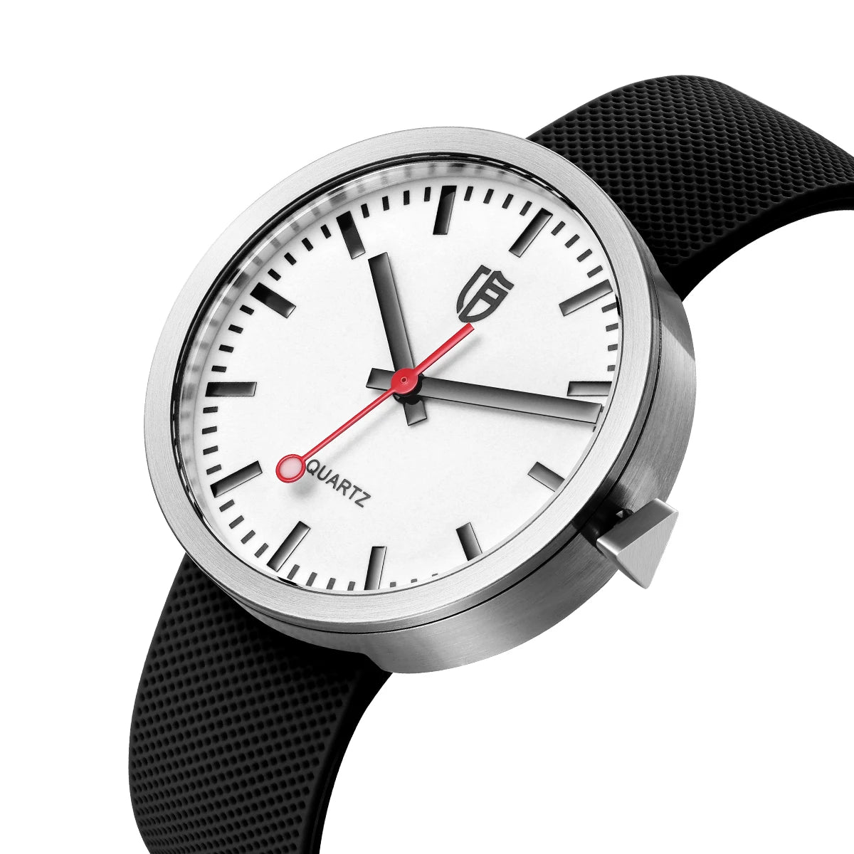 BERNY Men/Women Quartz Watches 38mm Luminous Dial Railways Sports Sapphire 5ATM Stainless Steel Classic Men's Wristwatch