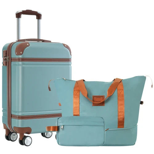 Hardshell Luggage Sets with Bags Carry-on Suitcase Double Spinner Wheels with TSA Lock ,Single Luggage 20 IN, Multiple colors