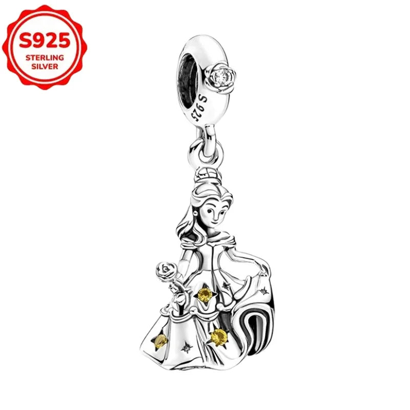 For Original Women 925 Bracelet Bangle Pendant Charm Disney Stitch 925 Sterling Silver Boutique Bead DIY Jewelry Gift New in Hot