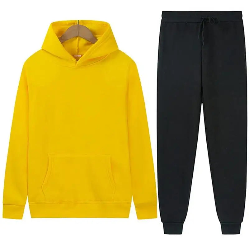 Men's Hooded Sweatshirts and Men Pants Casual Men's Tracksuit Sportswear Autumn Winter Men Suit Men's Clothing Leisure Sets Male