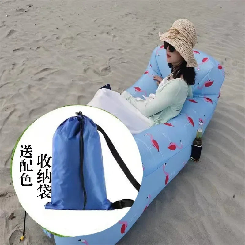 Trend Outdoor Products Fast Infaltable Air Sofa Bed Good Quality Sleeping Bag Inflatable Air Bag Lazy bag Beach Sofa 240*70cm.