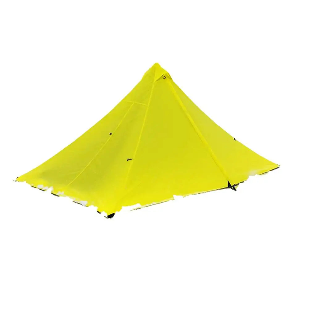Ultralight Pyramid Camping Tent Rodless Pyramid Tent For Single Person 210T Cloth Outdoor Camping Hiking Tent Accessories