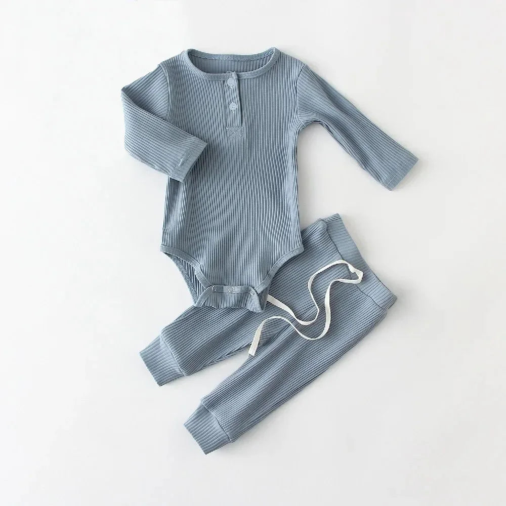 2Pcs Baby Boy Clothes Sets Spring Autumn Baby Boy Bodysuit + Pants Newborn Boys Outfits Clothing