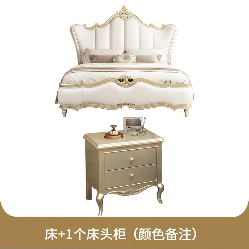 White Cream Bed Cloud Fashion Interior European Safe Sleeping Sun Floor Double Bed Ergonomic Camas De Casal Postmodern Furniture