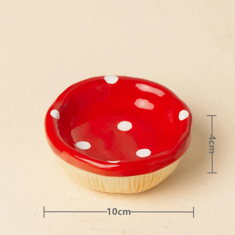2023 Cute Ceramic Mushroom House Pet Items Hamster Cage Small Pet Bowl For Rabbit Ferret Rat Chinchilla Hedgehog Pet Products