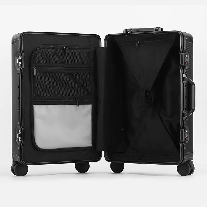 20/26 inch Aluminum-magnesium alloy Travel Suitcase Carry on Luggage Rolling Luggage Suitcase Boarding Trolley Case with Wheels