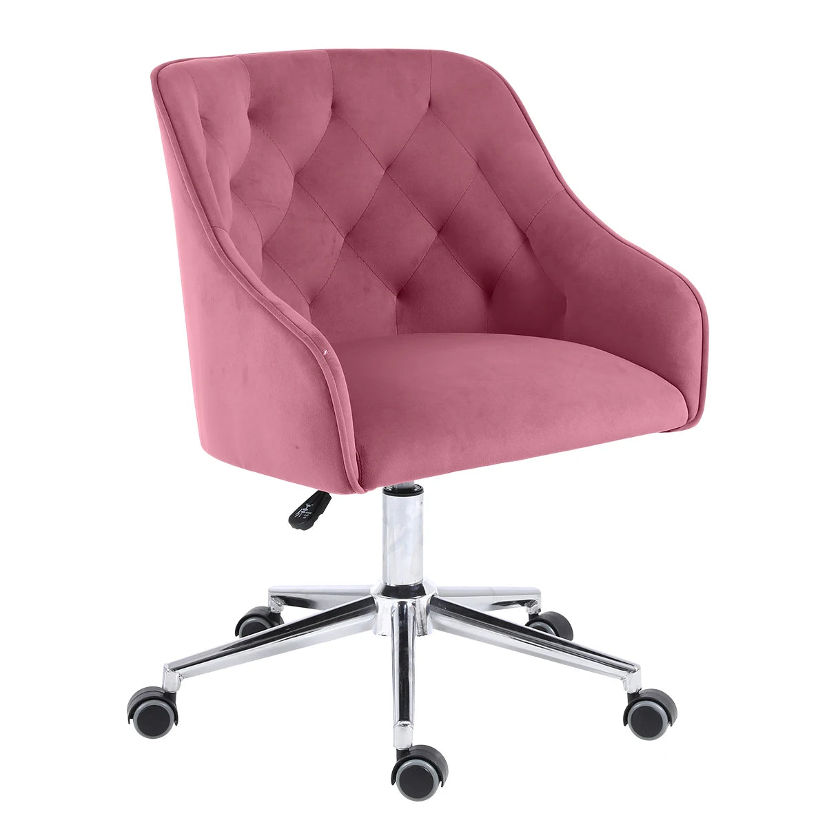 Vanity Chair With Wheels Back Metal Legs Sponge Material Height Adjustable Swivel Bedroom Living Room Make Up Manicure Chair