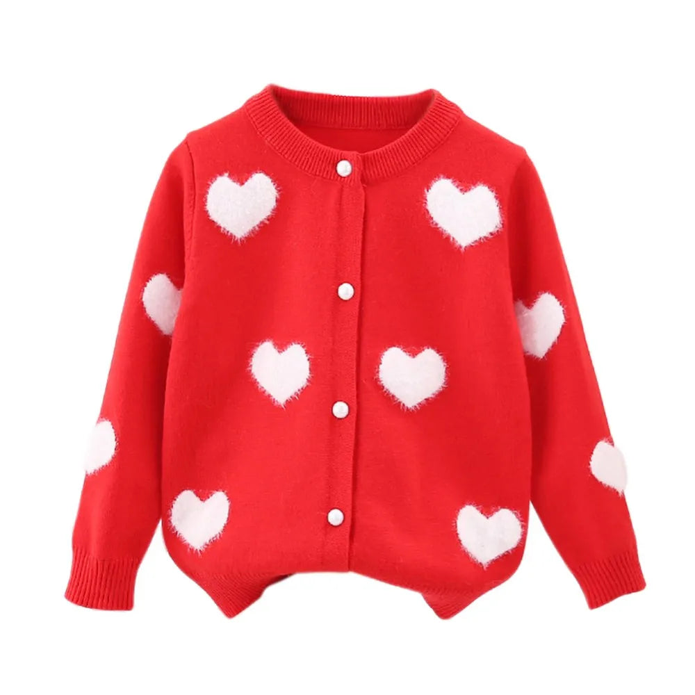Autumn Children Girls Cardigan Sweaters Baby Knitted Sweater Long Sleeve Cute Outwear Coat For Toddler Girl Kids Knitwear Jacket