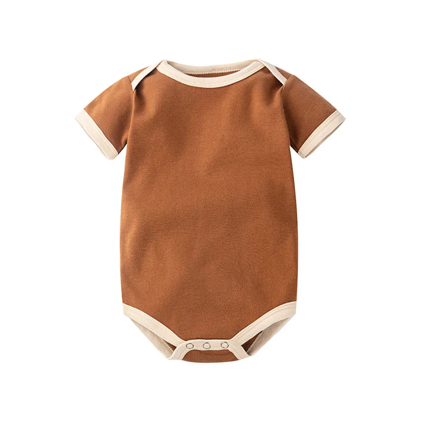 NewBorn Bodysuit Solid Cotton Baby Boy Clothes Short Sleeve Romper Baby Girl Clothes 0-12M Bebes