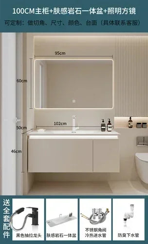 Washbasin Storage Bathroom Cabinets Mirror Wall Shelf Tool Drawer   Display Casa Arredo Room Furniture YY50BC