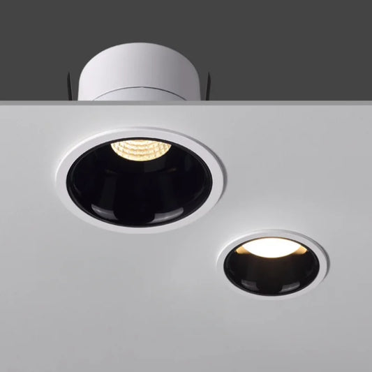 Embedded LED home living room ceiling wall washer lamp with anti-glare feature, small hill-shaped ultra-thin downlight