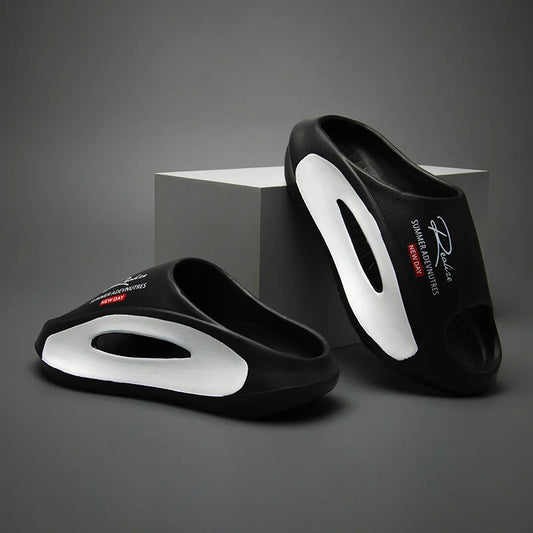 Summer New EVA Slippers for Bathroom, Anti slip and Odor proof Beach, Couple's Outerwear, Clip on Cold Slippers for Men