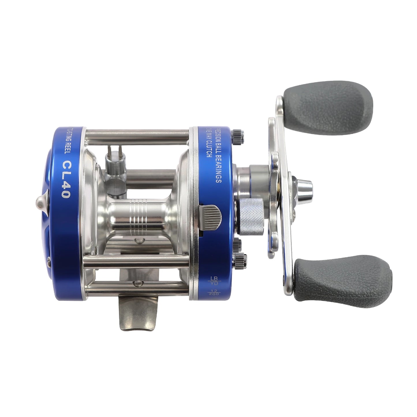 Round Baitcasting Reel Conventional Reel for Catfish #40 Left/Right Hand Baitcasting Fishing Reel