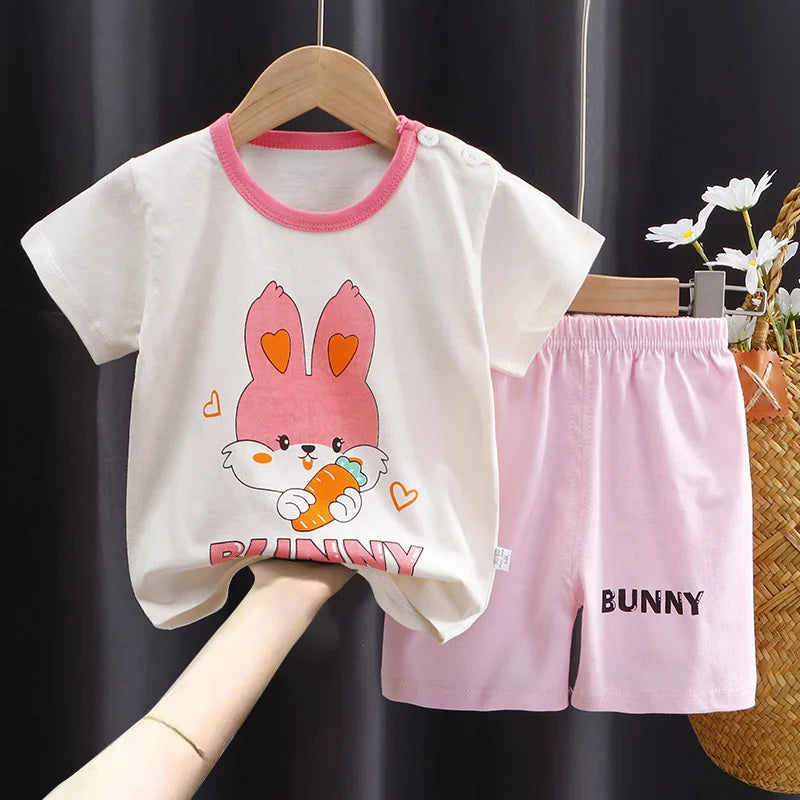 Cute Baby Girl Clothes Newborn Girl Infant Summer Children Clothing Suit Baby 0-3year Outfit Toddler Kids Pajamas