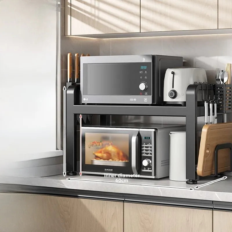 Kitchen Microwave Oven Ra Multi-Functional Home Countertop Rice Cooker Oven Storage Support Exble Organization elf