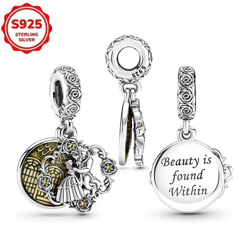 For Original Women 925 Bracelet Bangle Pendant Charm Disney Stitch 925 Sterling Silver Boutique Bead DIY Jewelry Gift New in Hot