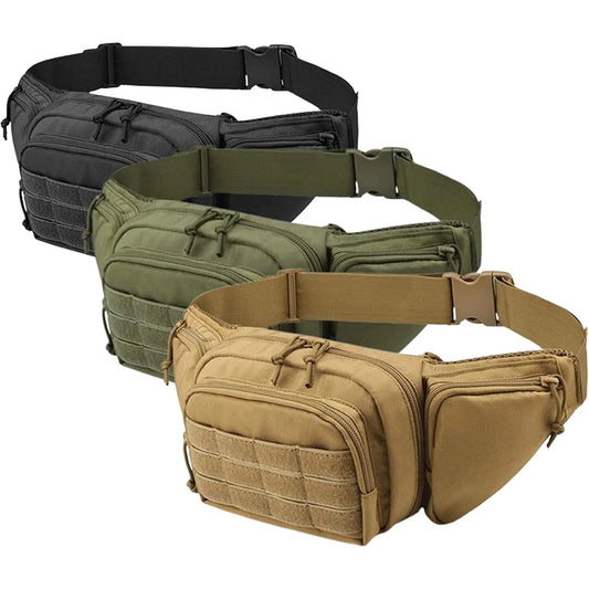 Tactical Multi-function Waist Bag Fanny Packs for Men Nylon Shoulder Hiking Mobile Phone Bag Sports High-capacity Chest Bag