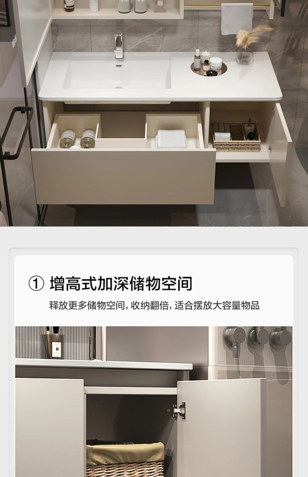 Bathroom Cabinet Washbasin Bathroom Combination Simple Household Toilet Furniture Solidbathroom Modern Vanity With Sink 24
