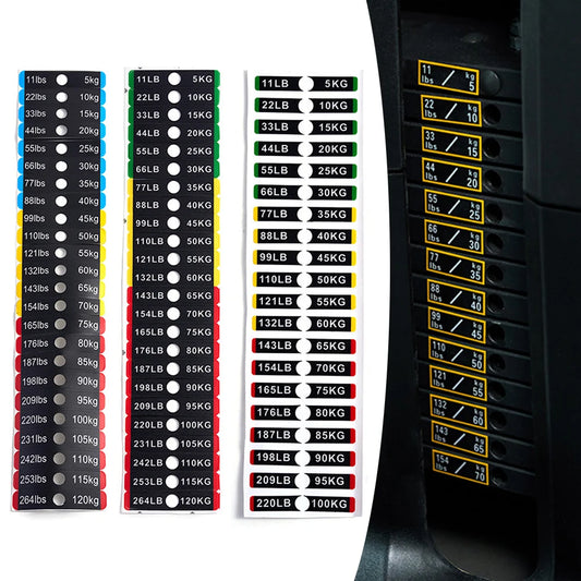 Training Efficiency 5kg-100kg Gym Weight Labels Fitness Equipment Stickers Accessory Fitness Equipment Stickers