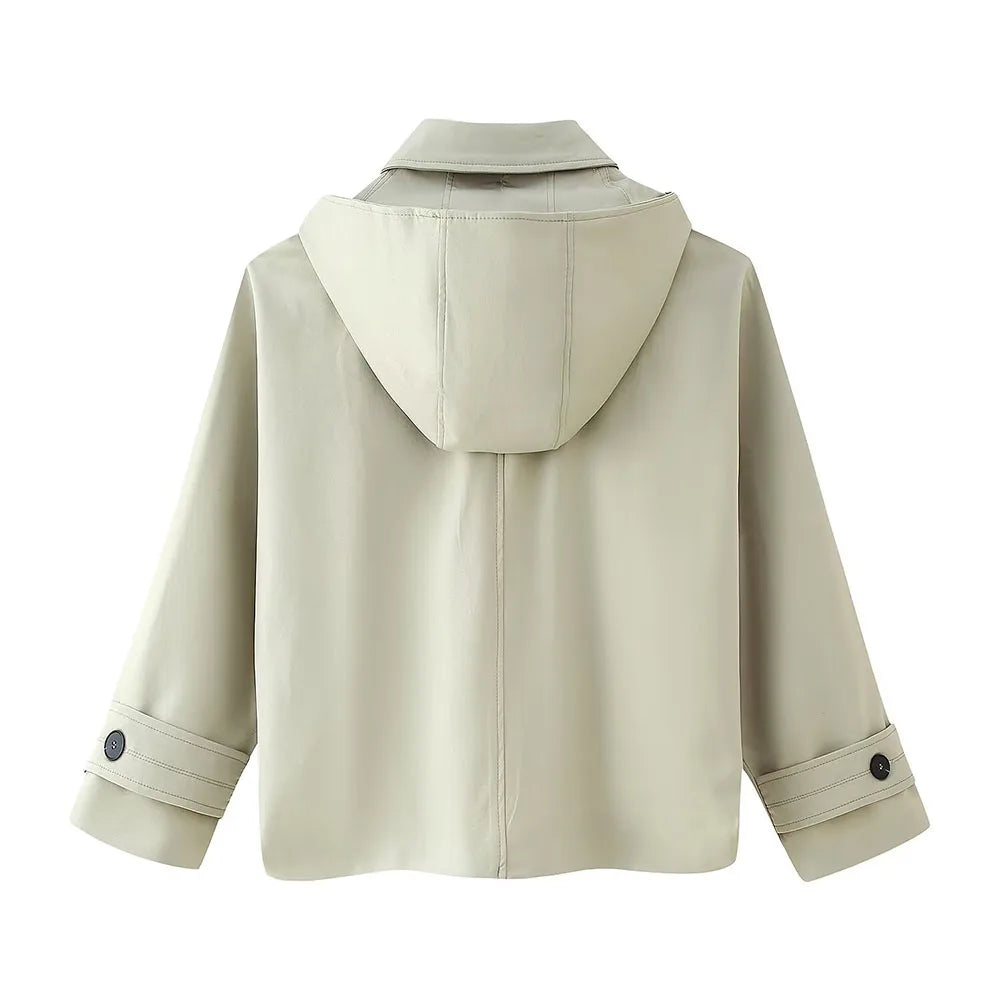 2025 New Women's Clothing European and American Style Design Versatile Fashion Casual Solid Color Short Coat