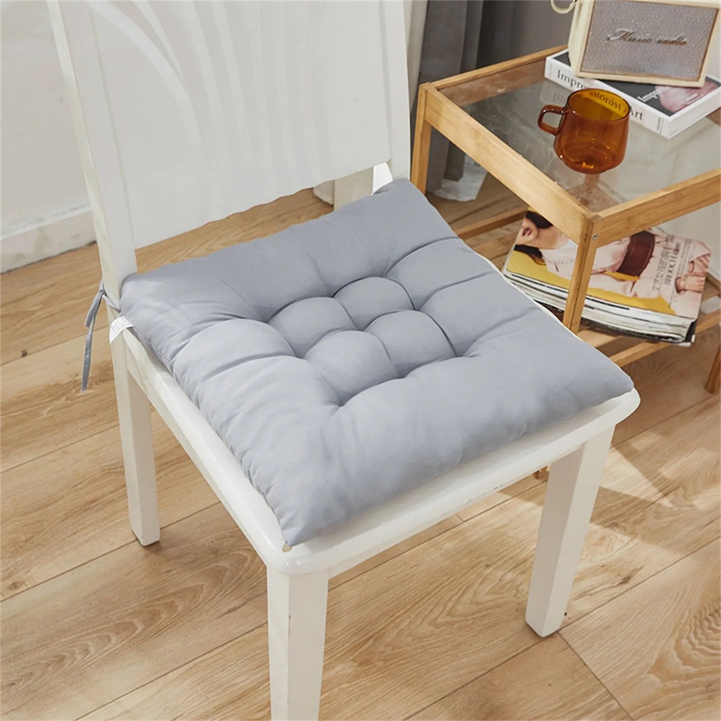 Square Chair Soft Pad Chair Cushion Large Floor Pillow Seating Home Office Indoor Outdoor Sofa Buttocks Cushion With Strap