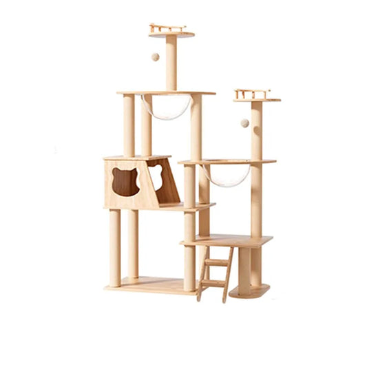 Cat climbing frame  litter  tree integrated  climbing frame large space space capsule  litter MDF material solid and
