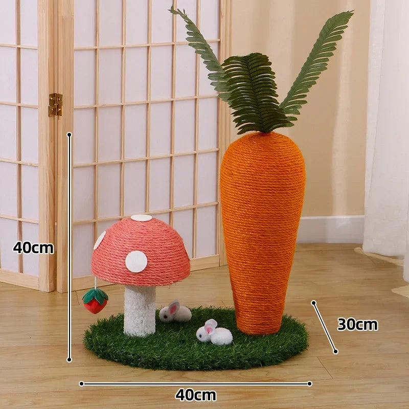 Carrot Cat Tree Cute Cats Sisals Carrots Pet Supplies Post Home Crawling Frame Pets Cats Fun Toys Sisal for Cat Scratching Rack